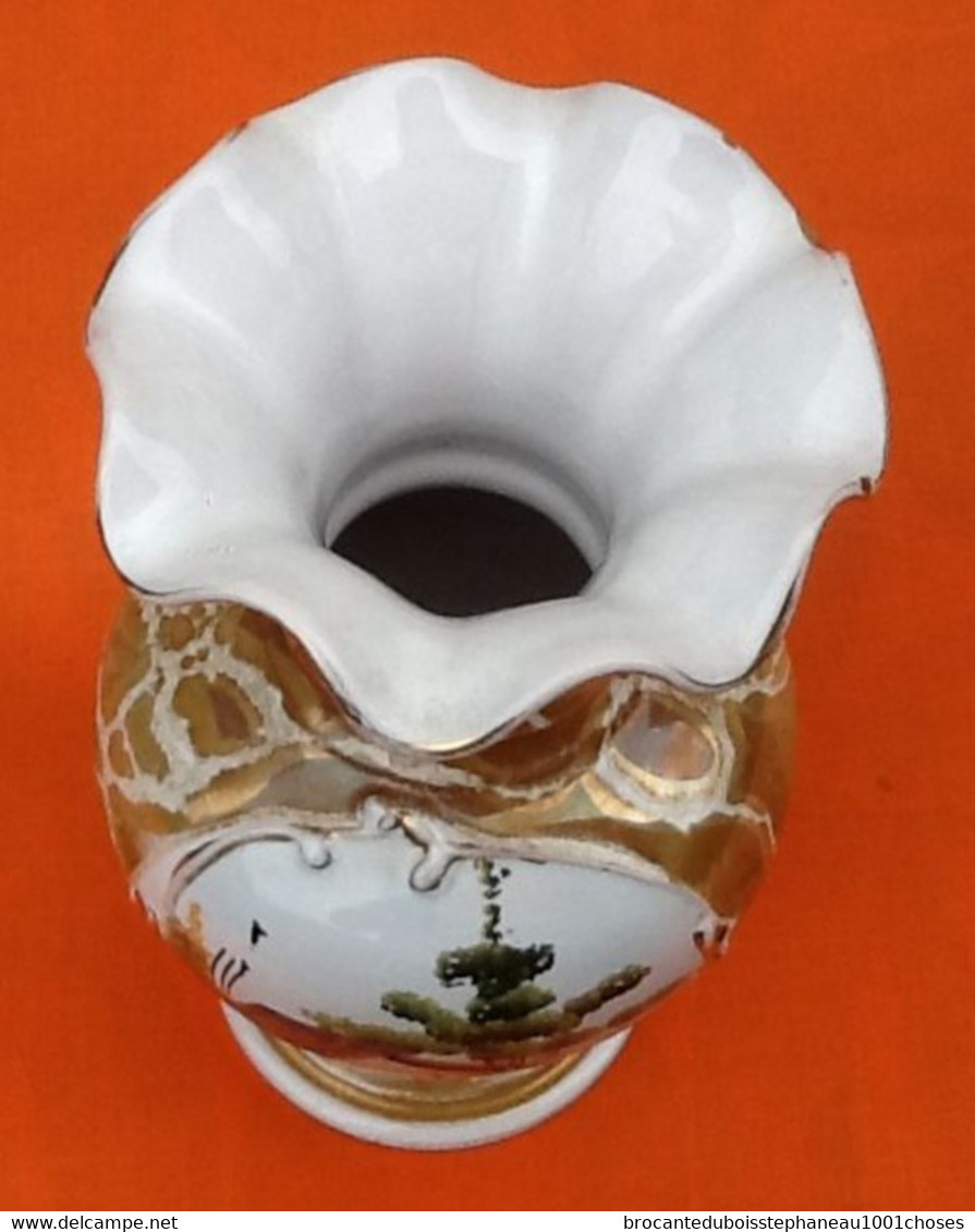 Vase Balustre Sur Pied-douche  Céramique Décor Maison En Sous Bois   Hauteur : 205mm - Ohne Zuordnung