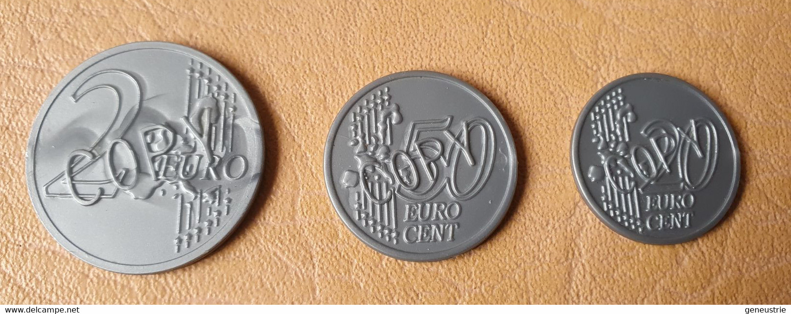 Lot De 3 Monnaies Plastique D'école En Euro "Copy" Allemagne - School Coins - Professionals/Firms