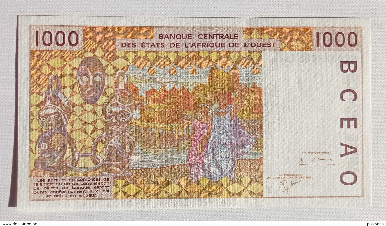 West African States (Togo) 1000 Francs 2000 Pick #811TJ UNC - Togo