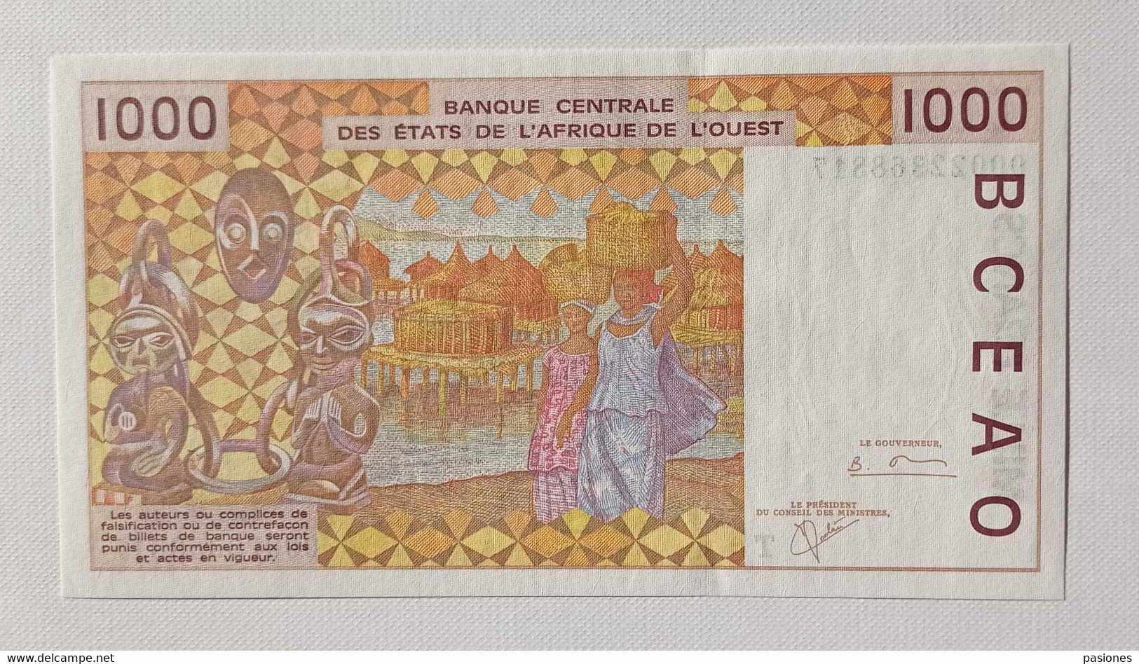 West African States (Togo) 1000 Francs 2000 Pick #811TJ UNC - Togo