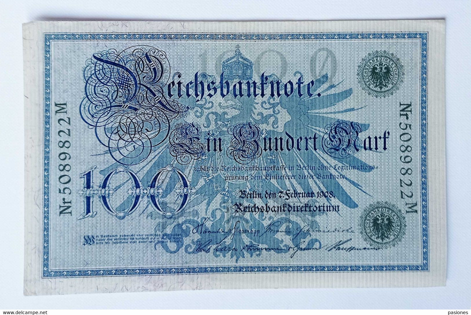 Germania Reichsbanknote 100 Mark 07/02/1908 - 100 Mark