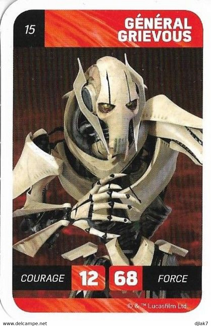 Carte Star Wars Leclerc 2018 N° 15 Général Grievous - Star Wars