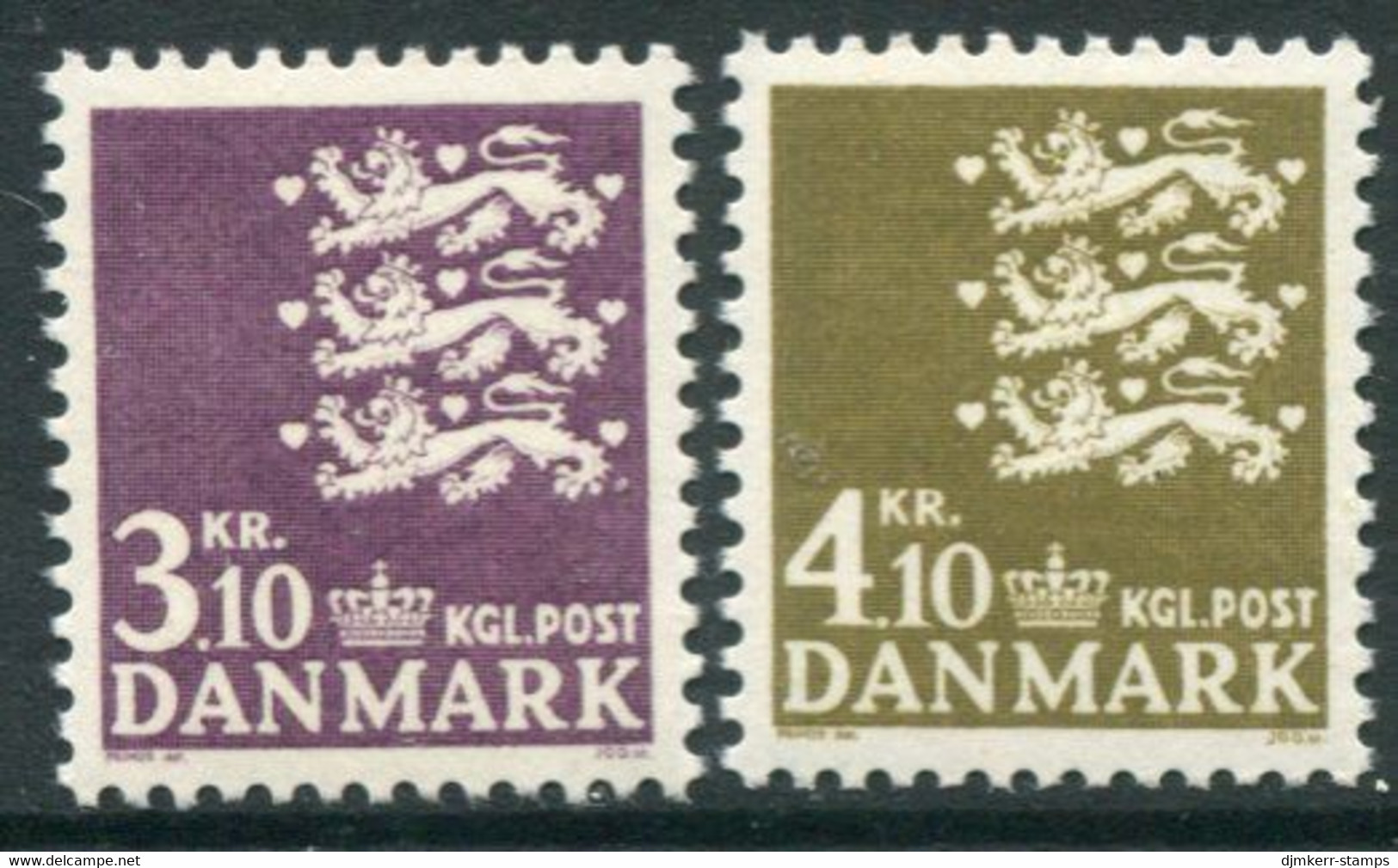 DENMARK 1970 Small Arms Definitive 3.10, 4.10 Kr. MNH / ** Michel 499-500 - Neufs