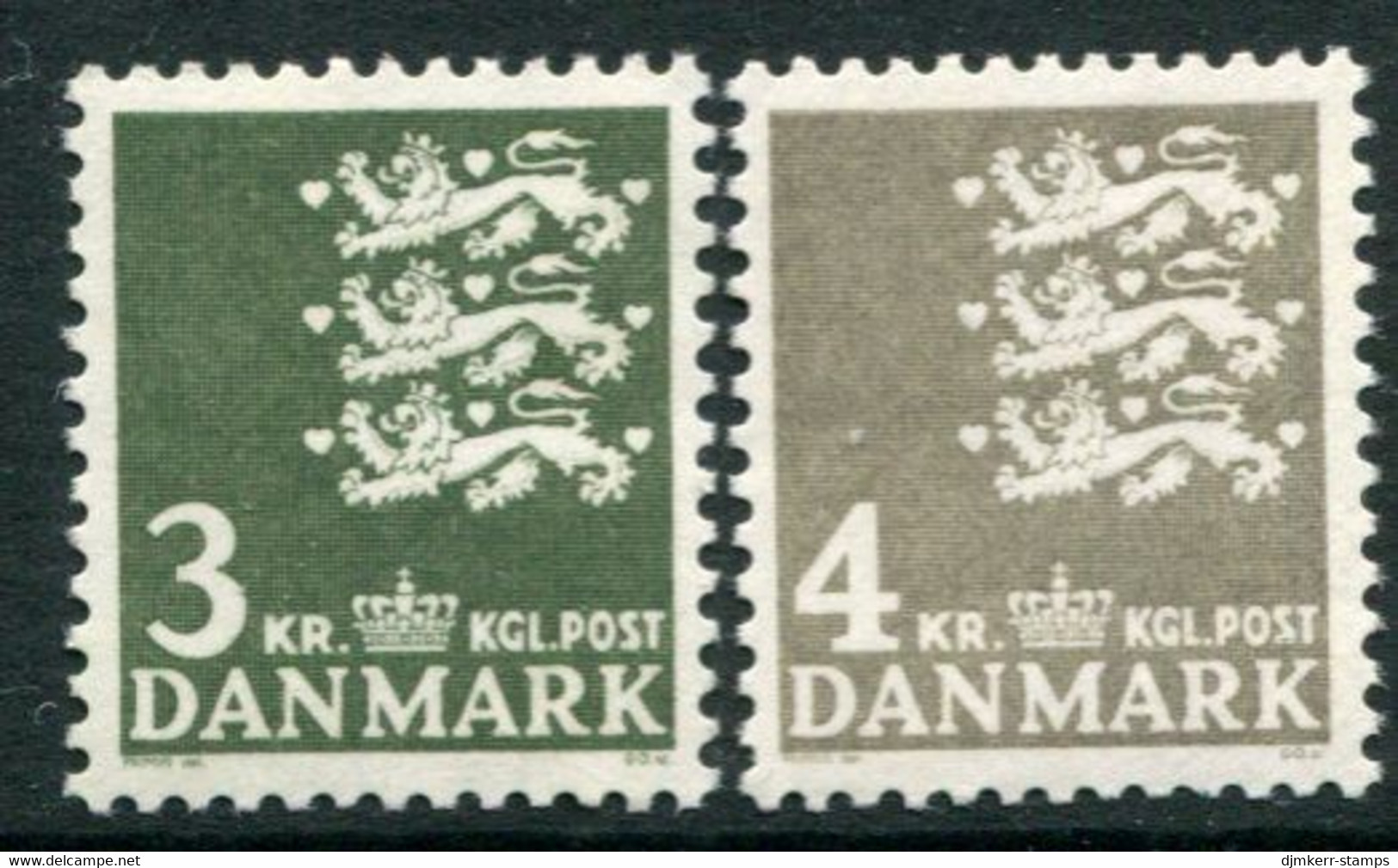 DENMARK 1969 Small Arms Definitive 3, 4 Kr. MNH / ** Michel 483-84 - Nuevos