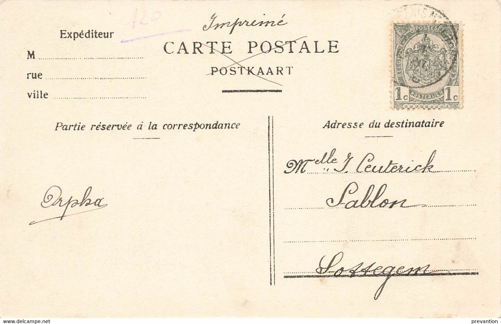 Pensionnat De BEIRLEGEM - La Salle D'Etude - Carte Circulé - Zwalm