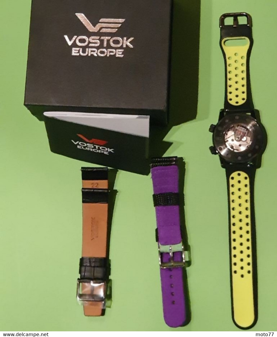 Montre AUTOMATIQUE Vostok Europe Gaz 14 Limousine World Timer, Limited Edition 218 / 3000 + 3 BRACELETS + Boite Et Doc - Montres Modernes