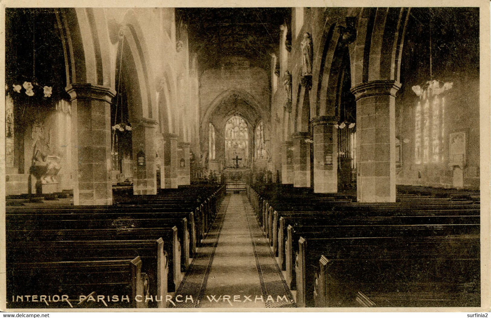 CLWYD - WREXHAM - INTERIOR PARISH CHURCH Clw455 - Flintshire