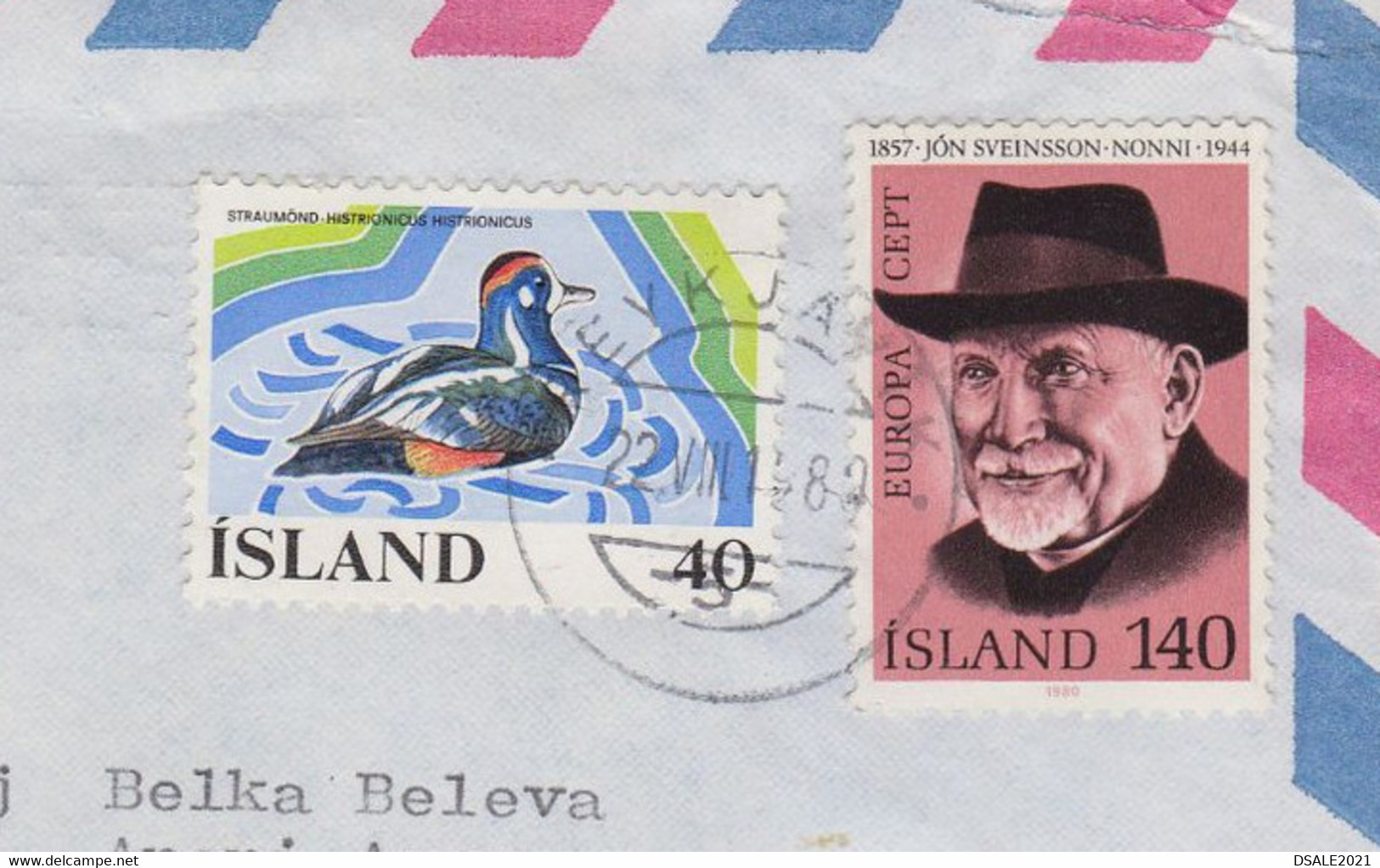 Iceland Island 1980 Airmail Cover With Mi-Nr.524, 552-EUROPA CEPT Sent Abroad To Bulgaria (64441) - Lettres & Documents