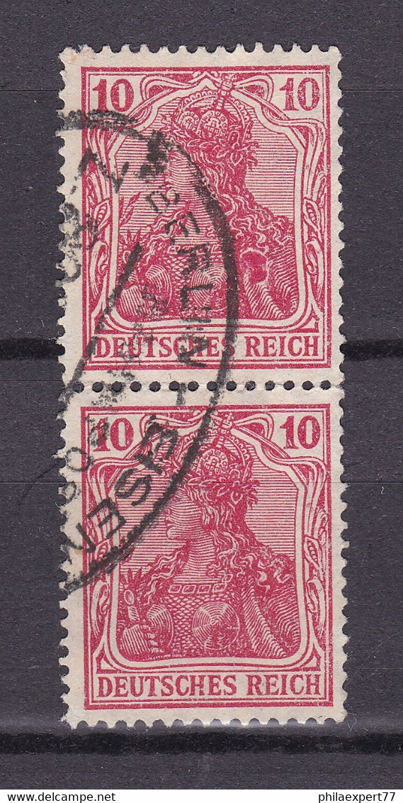 Deutsches Reich - 1915/19 - Michel Nr. 86 II A Paar ZUG Stempel - BPP Geprüft - Gestempelt - Used Stamps