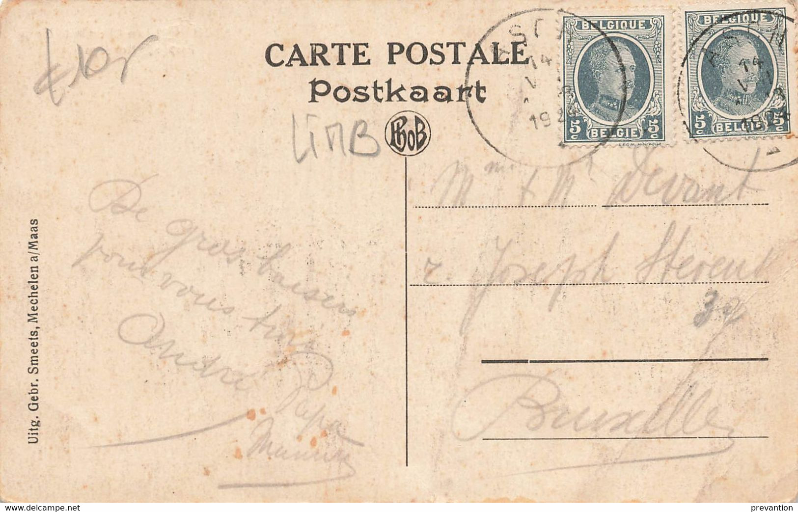 ASCH - Hôtel Du Chemin De Fer - Prop: J. Mardaga - Carte Très Animée Et Circulé En 1924 - As