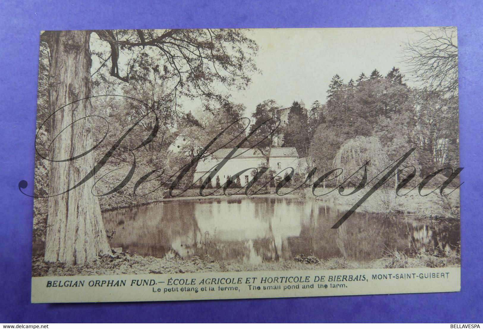 Bierbais Mont Saint Guibert. Petite Etang Et La Ferme. - Mont-Saint-Guibert