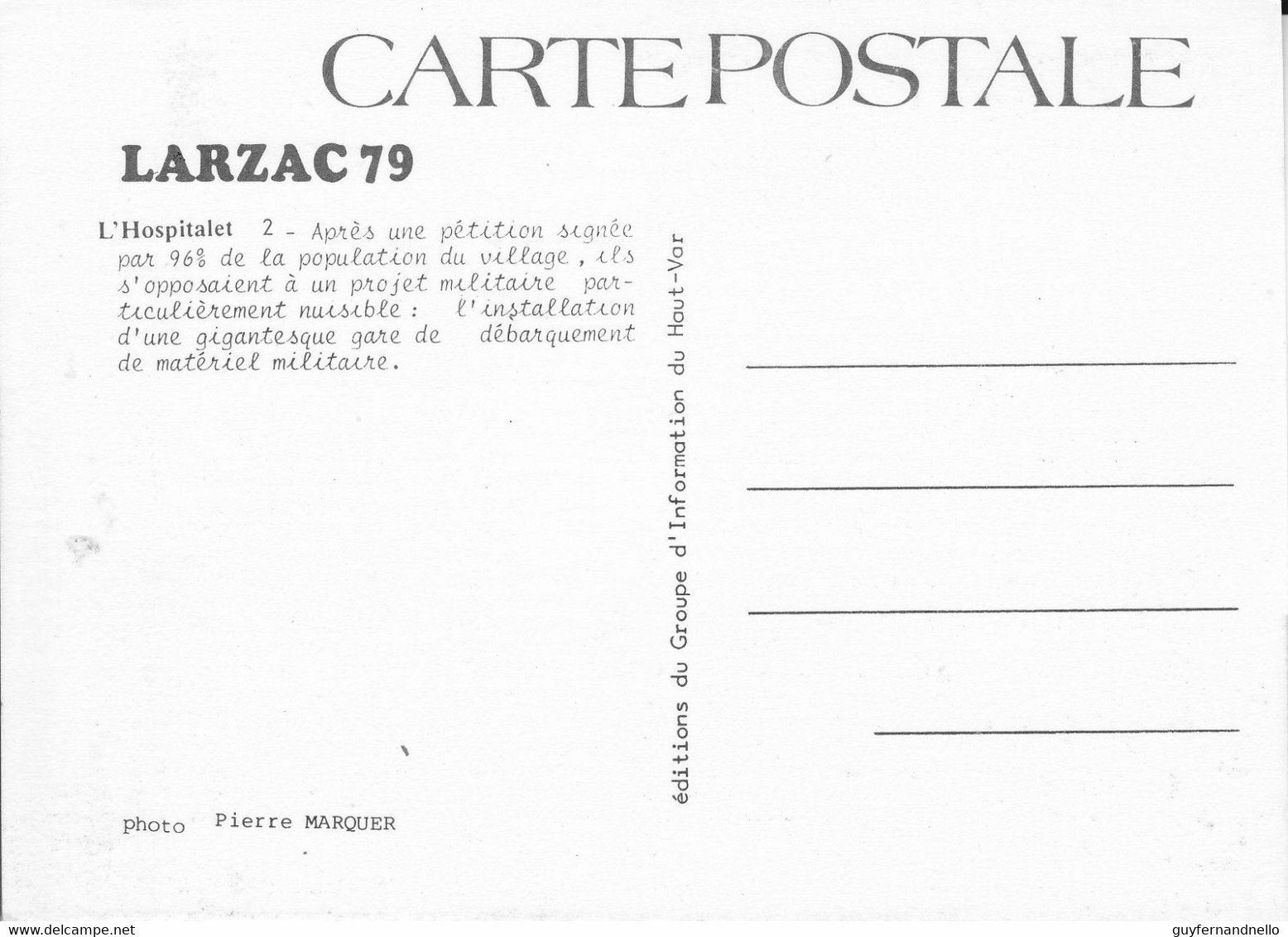 3 Cartes Gardarem Lo Larzac - Sonstige & Ohne Zuordnung