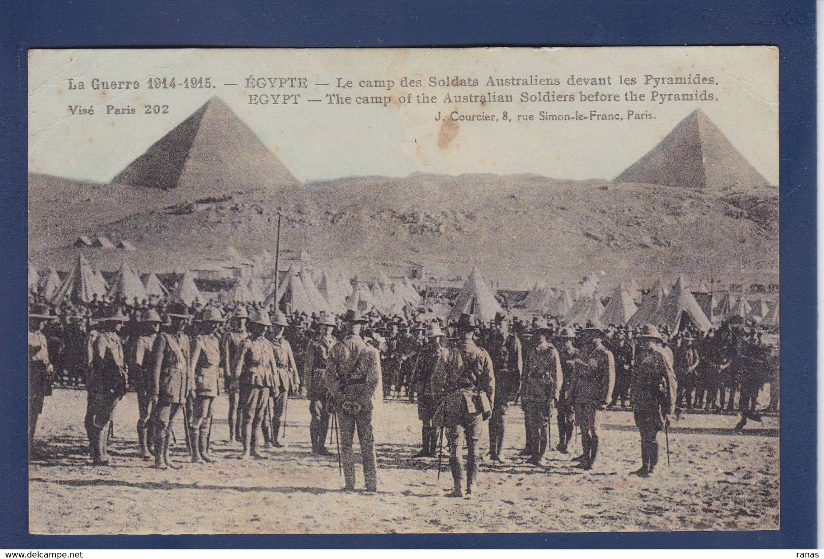 CPA Australie Soldats Australien En Egypte écrite - Autres & Non Classés