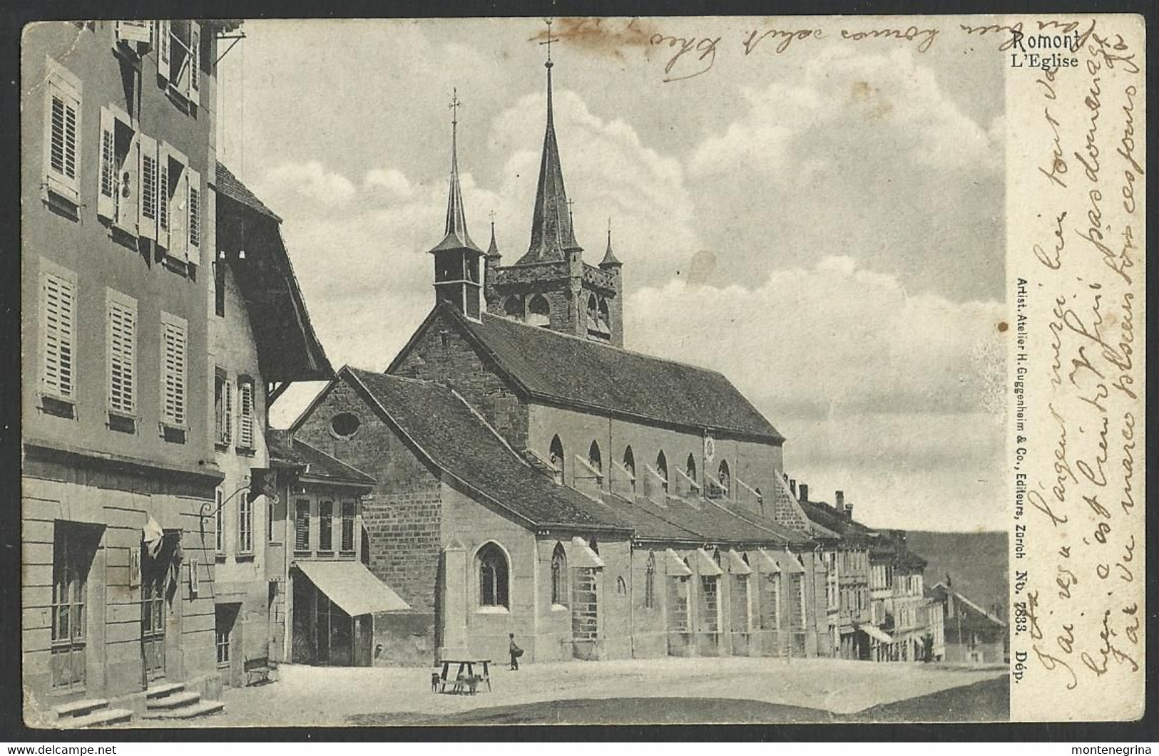 ROMONT - L'EGLISE 1907 Old Postcard (see Sales Conditions) 04939 - Romont