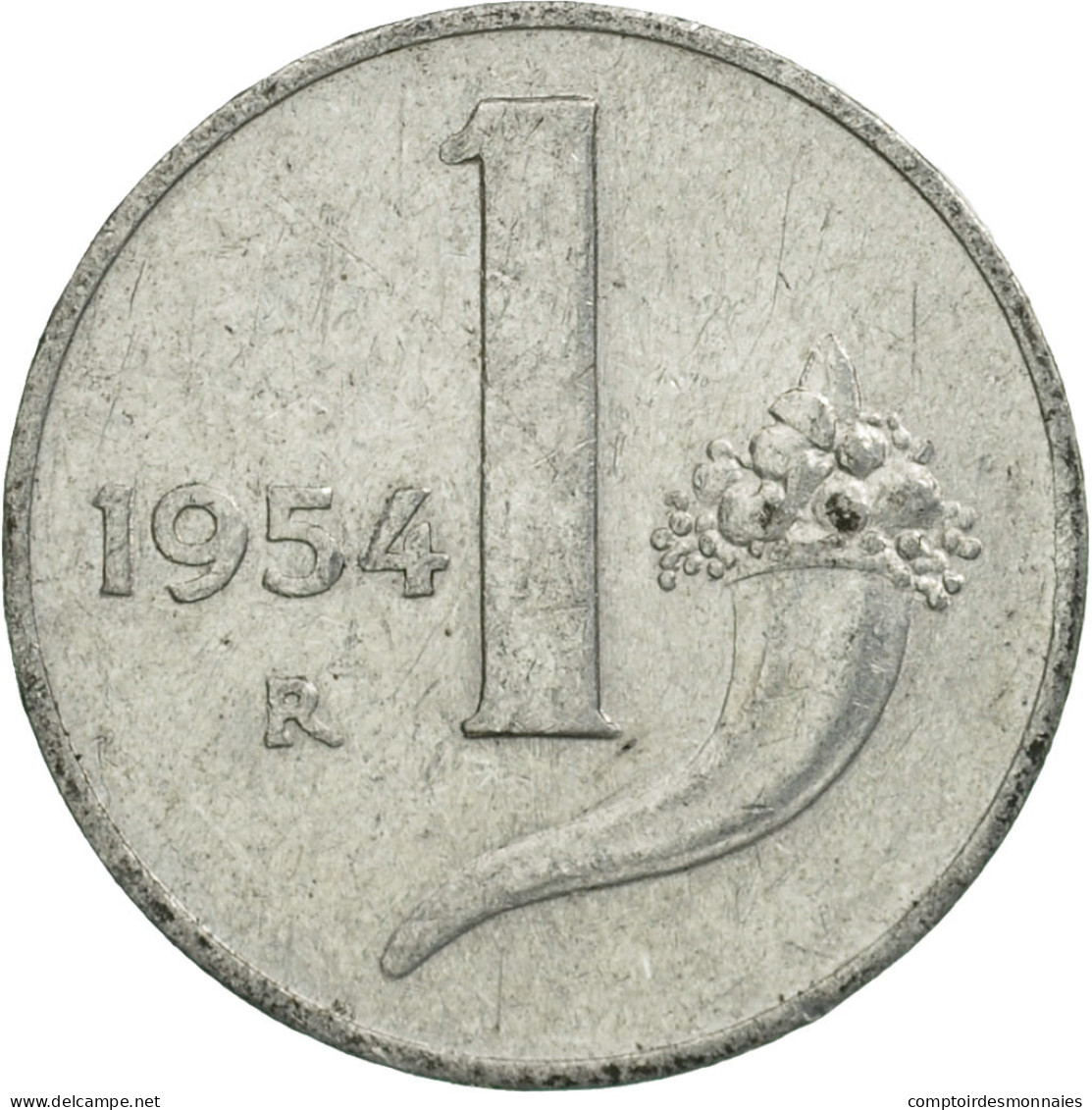 Monnaie, Italie, Lira, 1954, Rome, TB+, Aluminium, KM:91 - 1 Lira