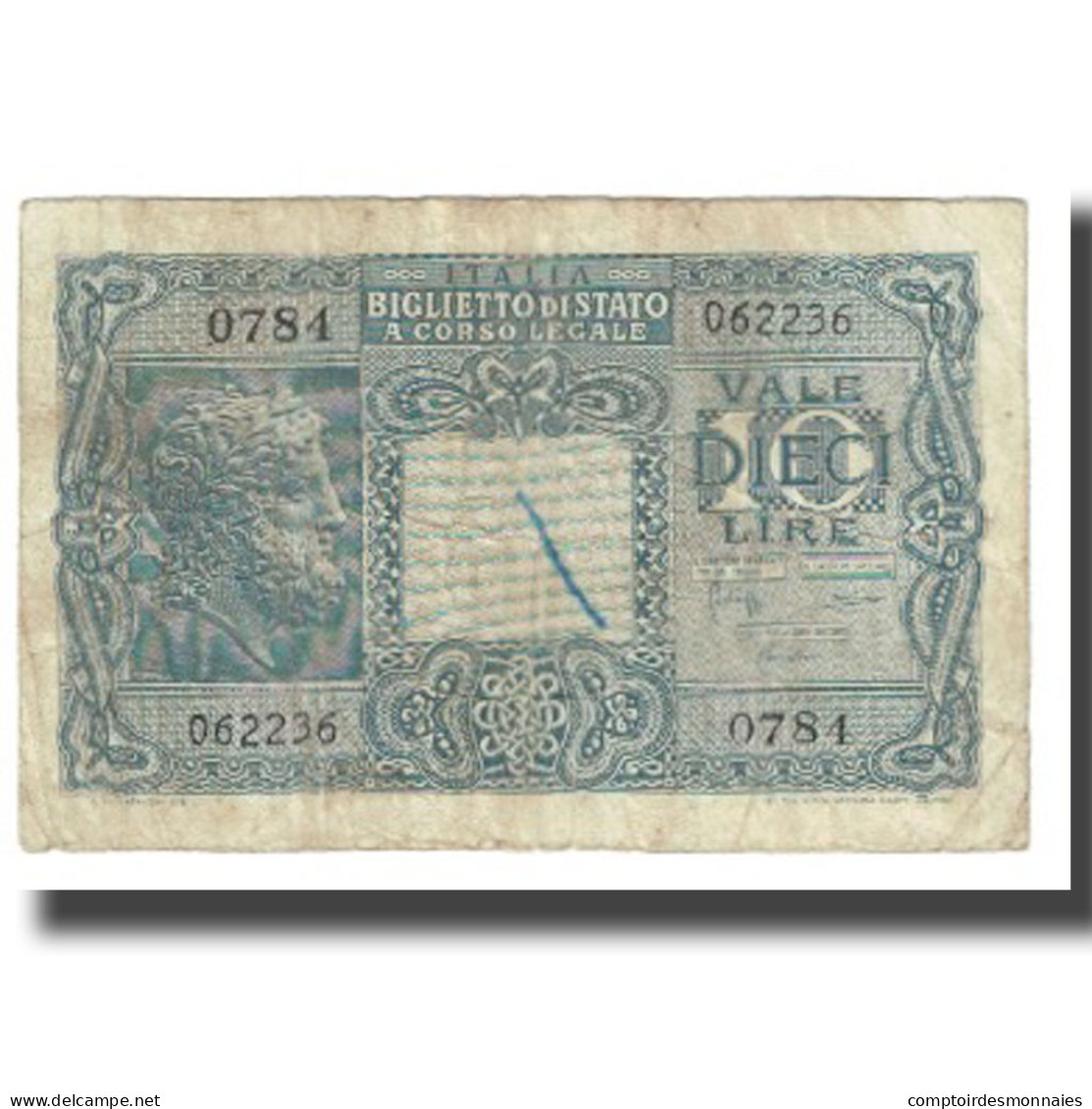 Billet, Italie, 10 Lire, 1944, 1944-11-23, KM:32c, TB - Regno D'Italia – 10 Lire