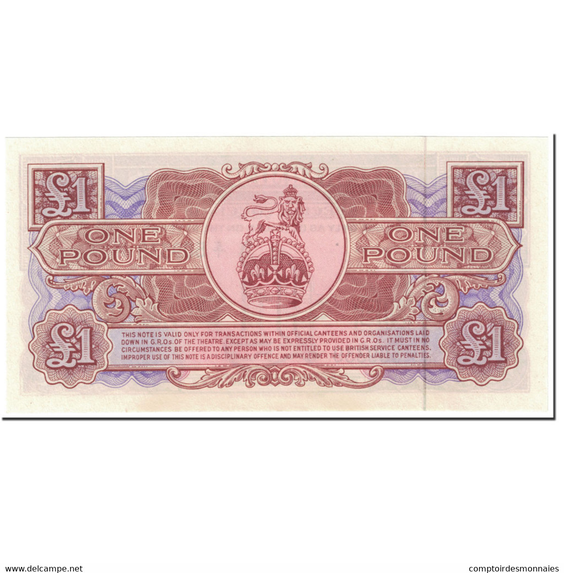 Billet, Grande-Bretagne, 1 Pound, 1956, Undated (1956), KM:M29, NEUF - Forze Armate Britanniche & Docuementi Speciali