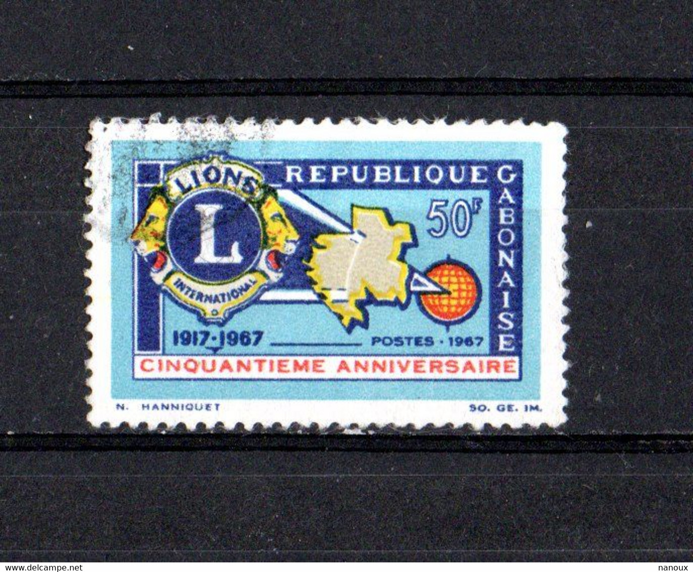 Timbre Oblitére Du Gabon  1967 - Gabun (1960-...)