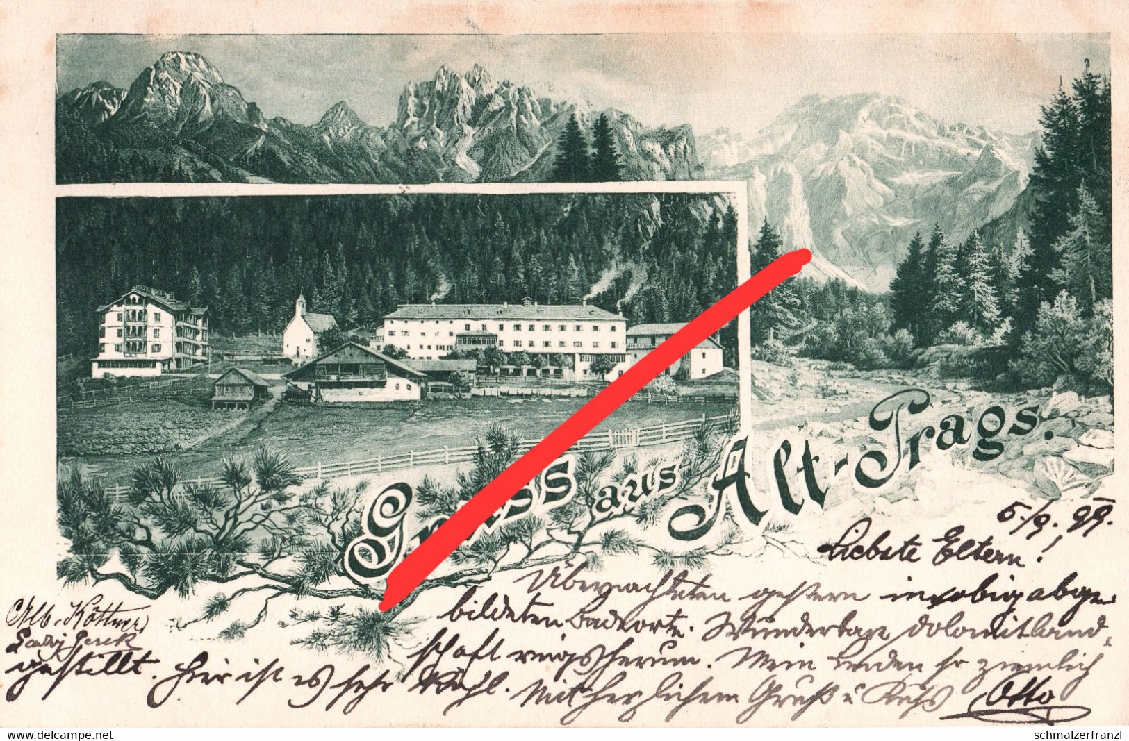 Litho AK Alt Prags Braies 1899 Schmieden Ferrara Niederdorf Villabassa Welsberg Monguelfo Pustertal Südtirol Alto Adige - Vipiteno