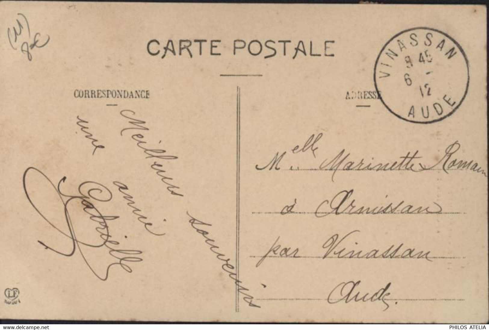 CPA CP Le Tarn Graulhet Rue Et Pont Du Verdausson Et Comptoir National D'escompte  YT 137 Arrivée Vinassan Aude 1912 - Graulhet