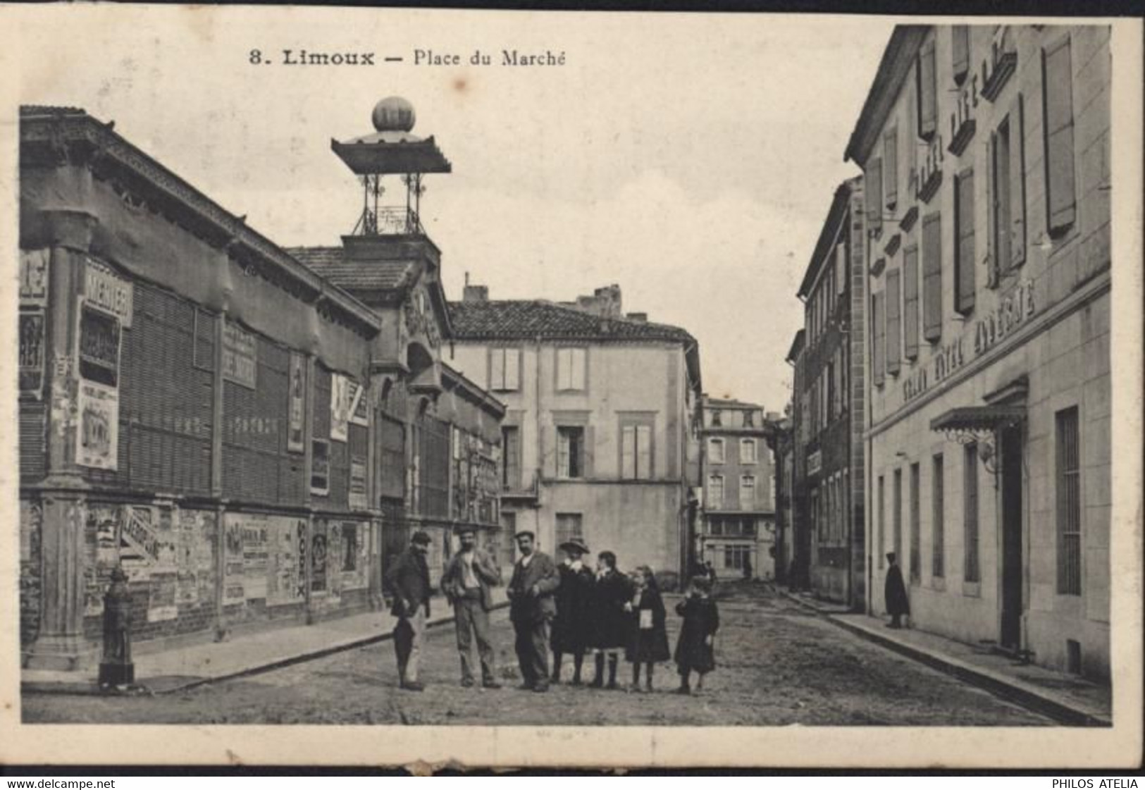 CPA CP Aude 11 Limoux Place Du Marché YT 137 X2 Défectueux - Limoux