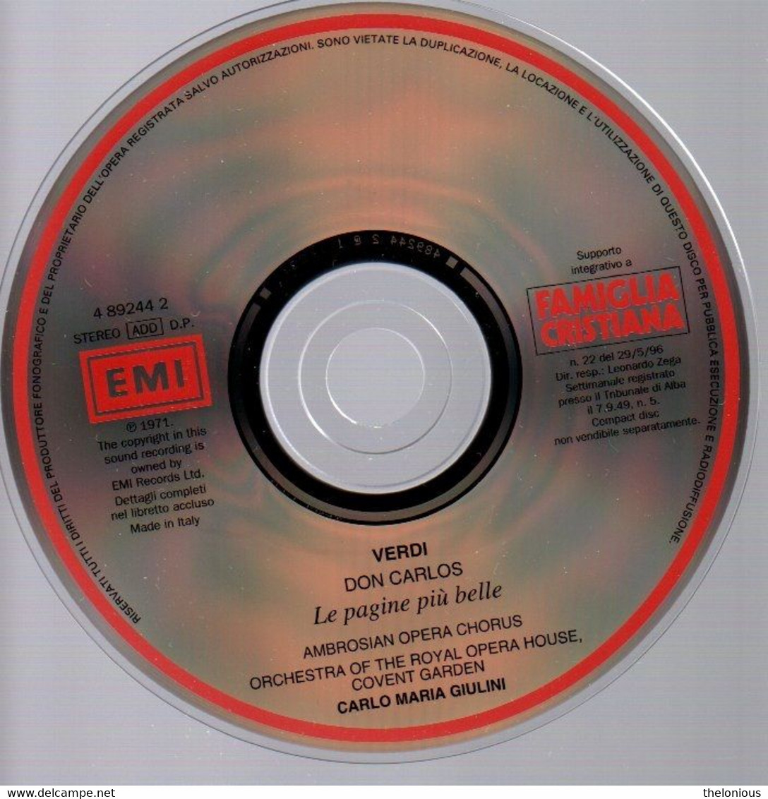 # CD - Giuseppe Verdi: DON CARLOS - Le Pagine Più Belle - Opéra & Opérette