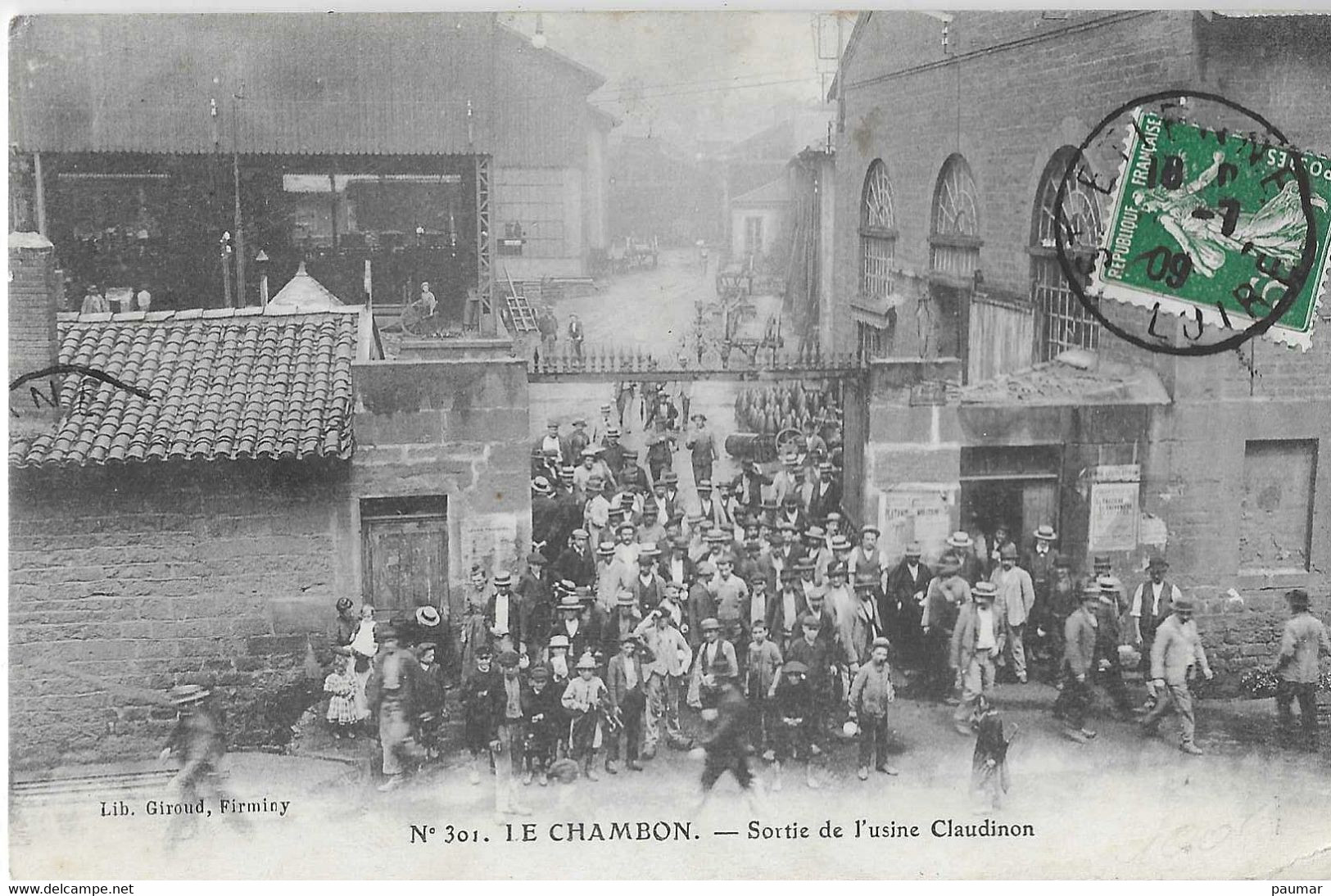 Le Chambon   Sortie Des Ouvriers De L'Usine  Claudinon - Le Chambon Feugerolles