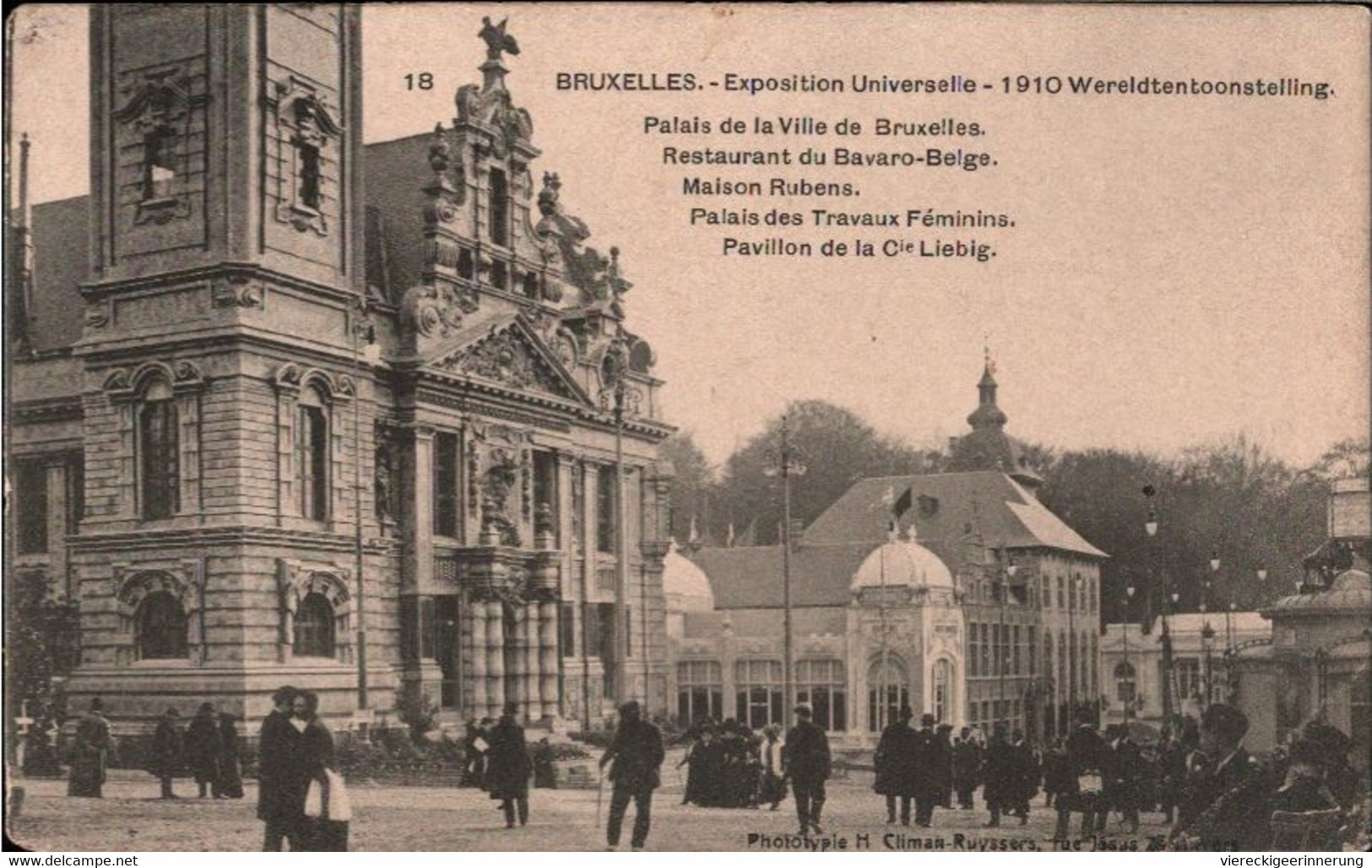 ! Alte Ansichtskarte Aus Brüssel, Bruxelles, Exposition Universelle, Weltausstellung 1910, Pavillon De Cie Liebig - Universal Exhibitions