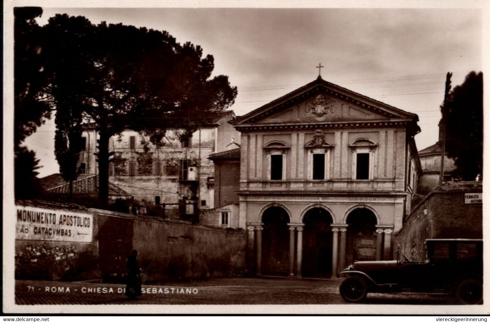 ! Alte Ansichtskarte Rom , Roma, Chiesa Di S Sebastiano, 1944 - Iglesias