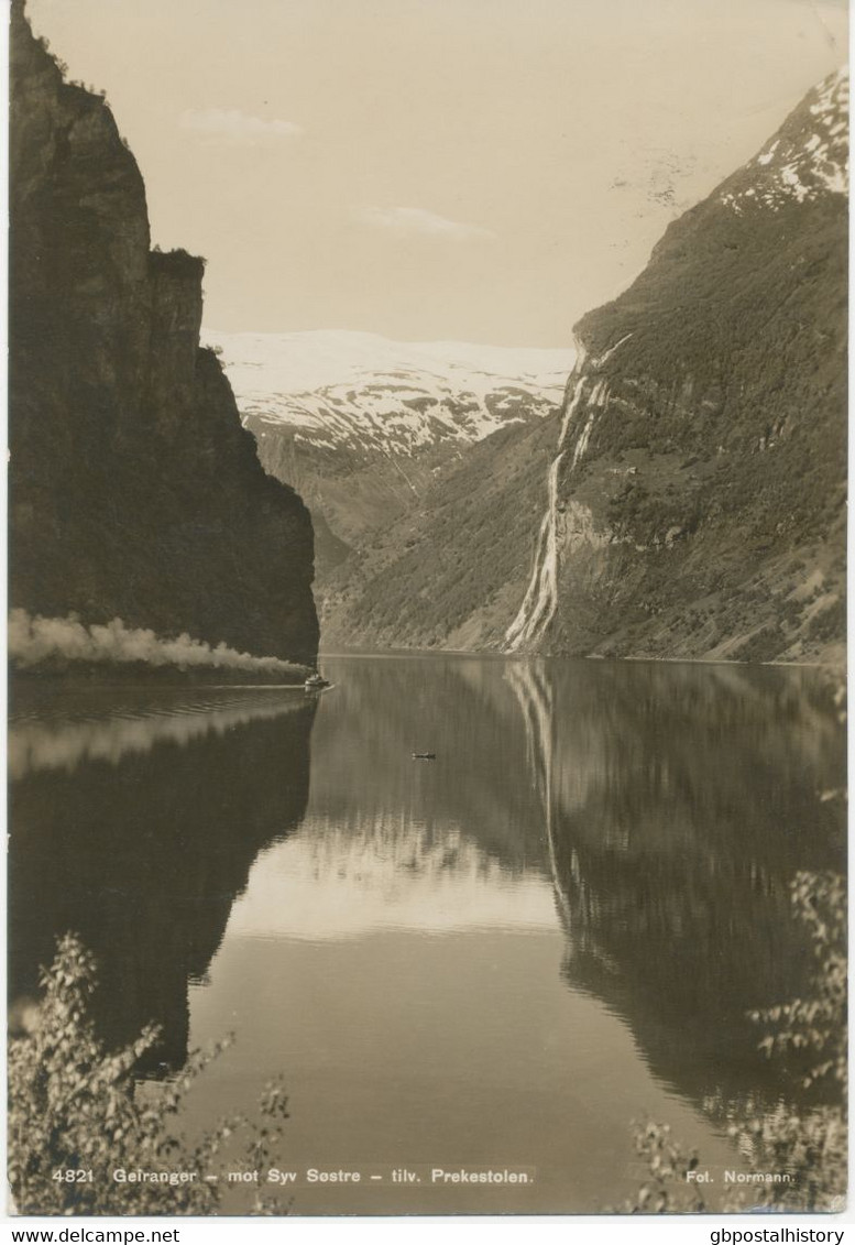 NORWEGEN 1939, 1 Ö – 7 Ö (2 Ö X 2) Posthorn Portogerechte FÜNF-FARBEN-FRANKATUR, Extrem Selten – Vielleicht UNIKAT - Briefe U. Dokumente