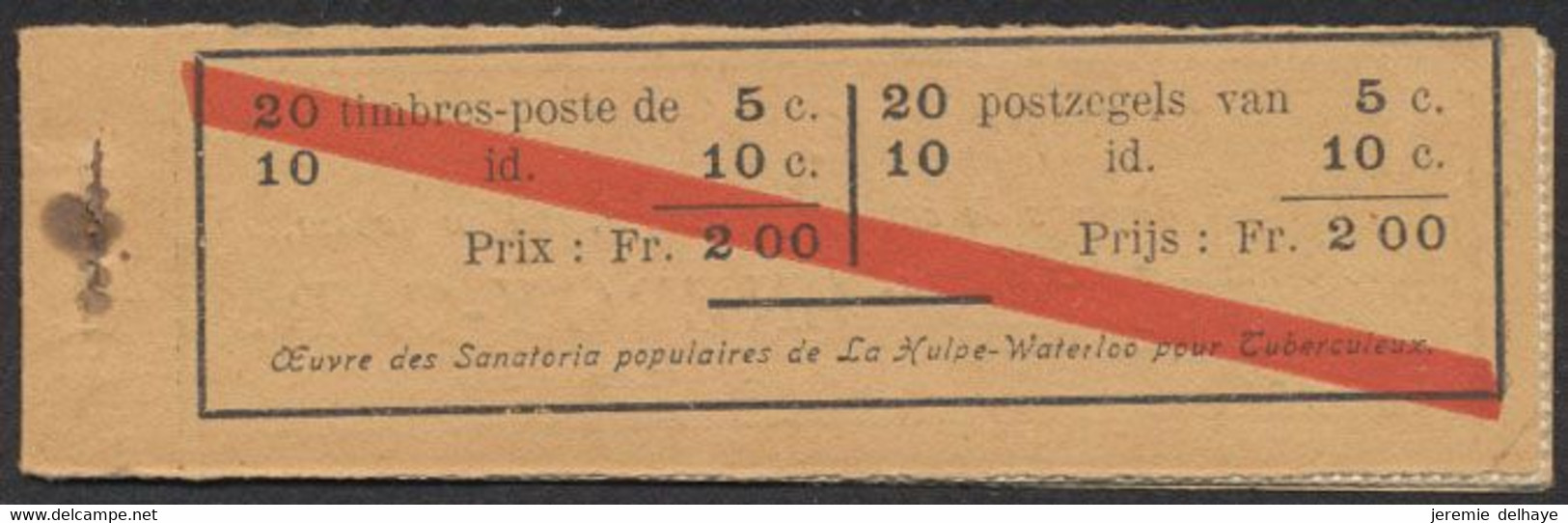 Carnet De Timbres-poste (1914) - A10b** Complet Prix 2Fr, Energy-Car (Bruxelles). - 1907-1941 Alte [A]