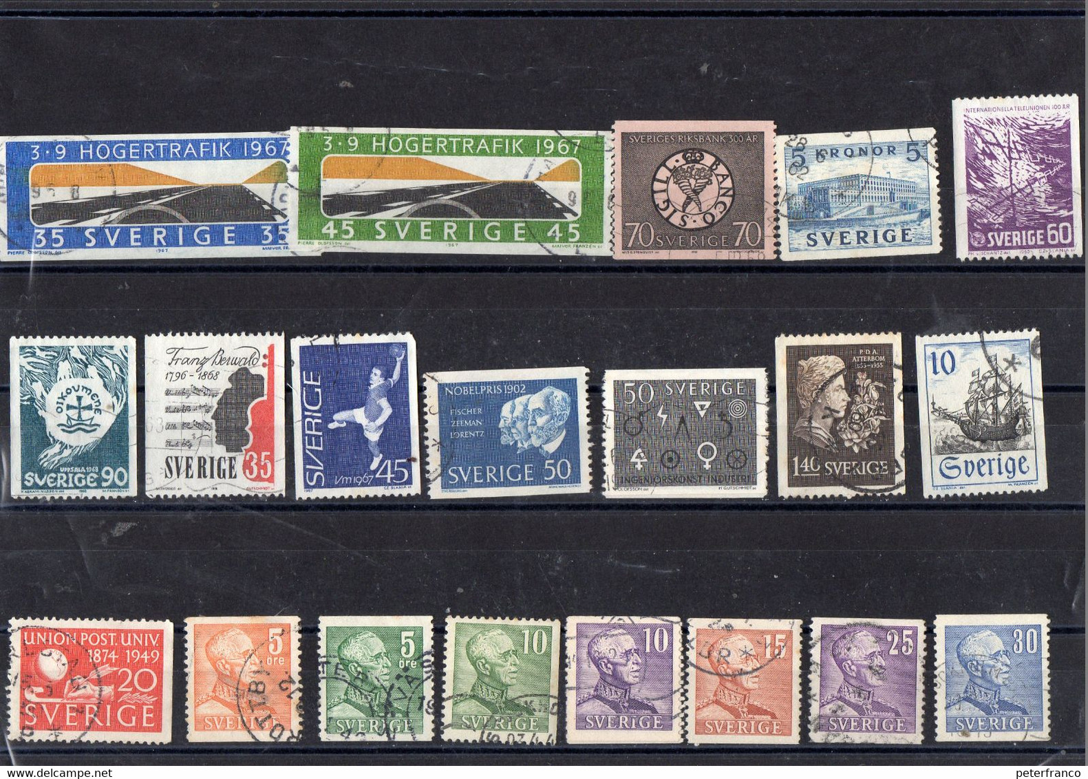 B - Svezia - N. 20 Francobolli Usati Differenti - Collections