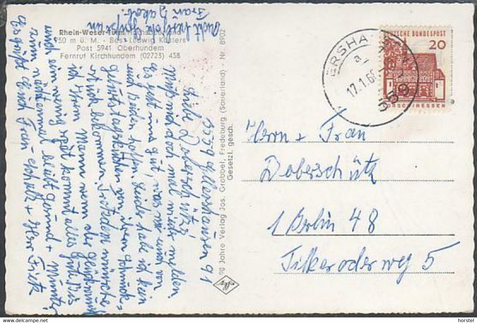 D-57399 Kirchhundem - Oberhundem Sauerland - Alte Ansichten - Jugendherberge - Nice Stamp - Lennestadt