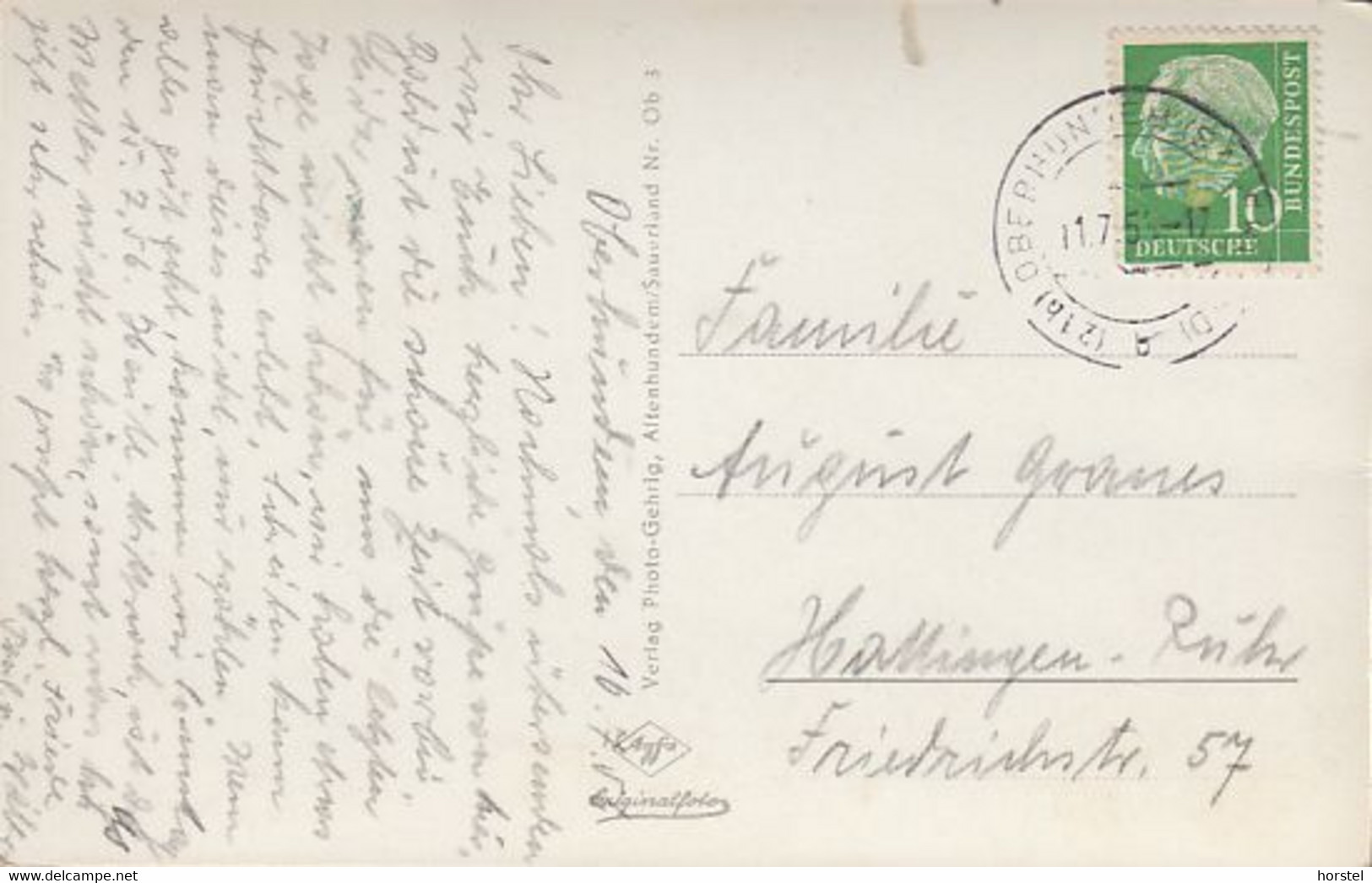 D-57399 Kirchhundem - Oberhundem Sauerland - Alte Ansicht ( 50er Jahre Stamp) - Lennestadt