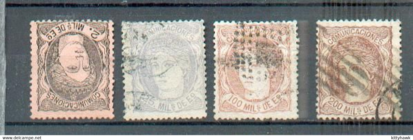 M 239 - ESPAGNE - YT 103 (*) - 106a-108-109  ° Obli - Used Stamps