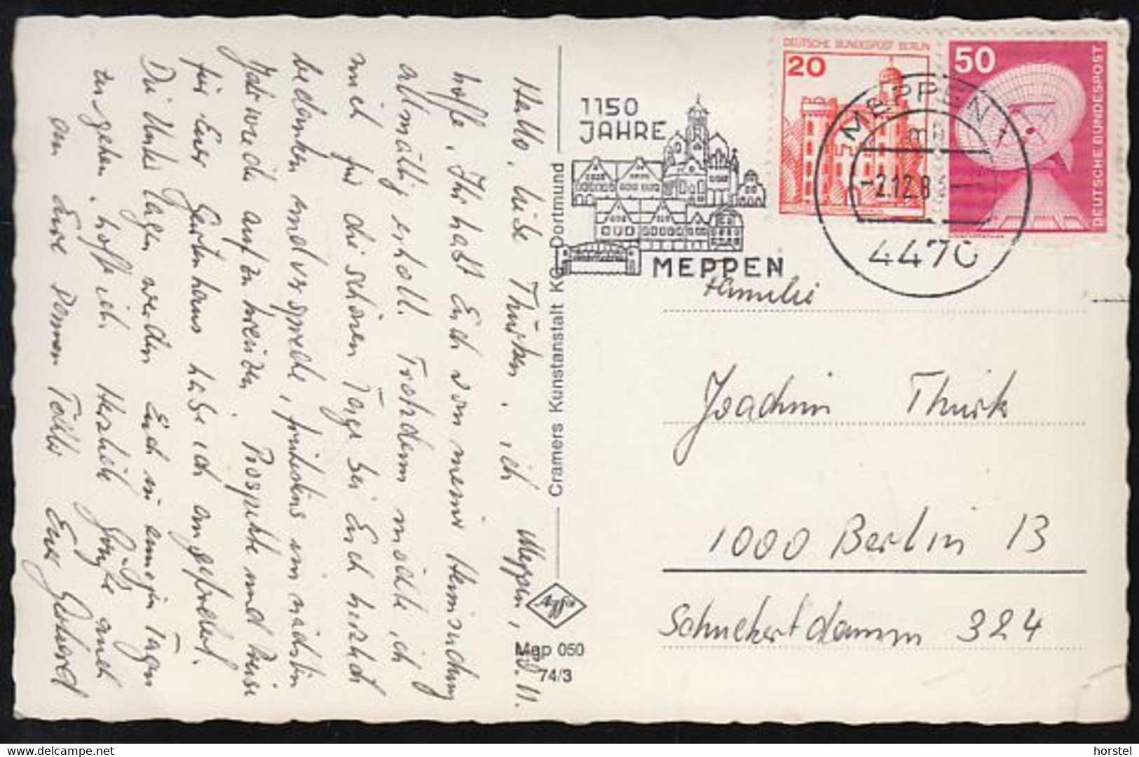 D-49716 Meppen - Ems - Am Rathaus - 600 Jahre - 2x Nice Stamps - Meppen