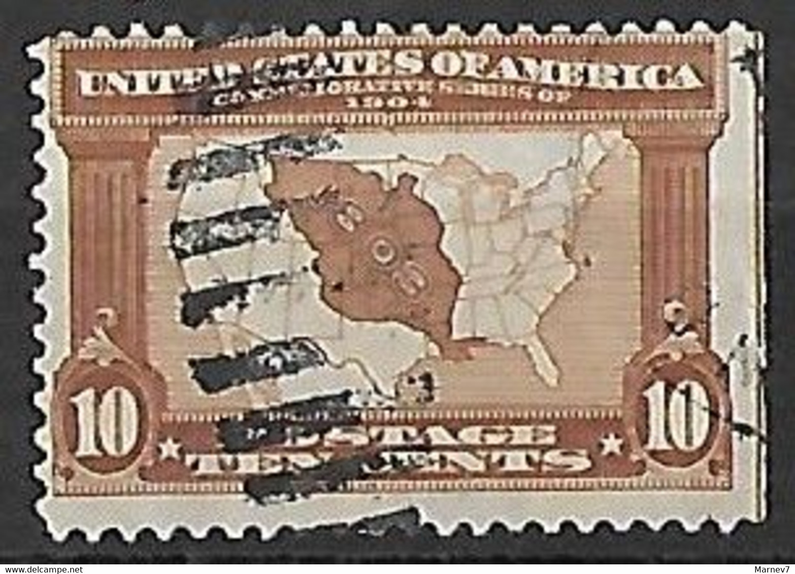 Yvert 163 Oblitéré - USA Etats-Unis - Centenaire Achat Louisiane - Purchase 1803 - Carte - Non Dentelé 1 Côté - - Oblitérés