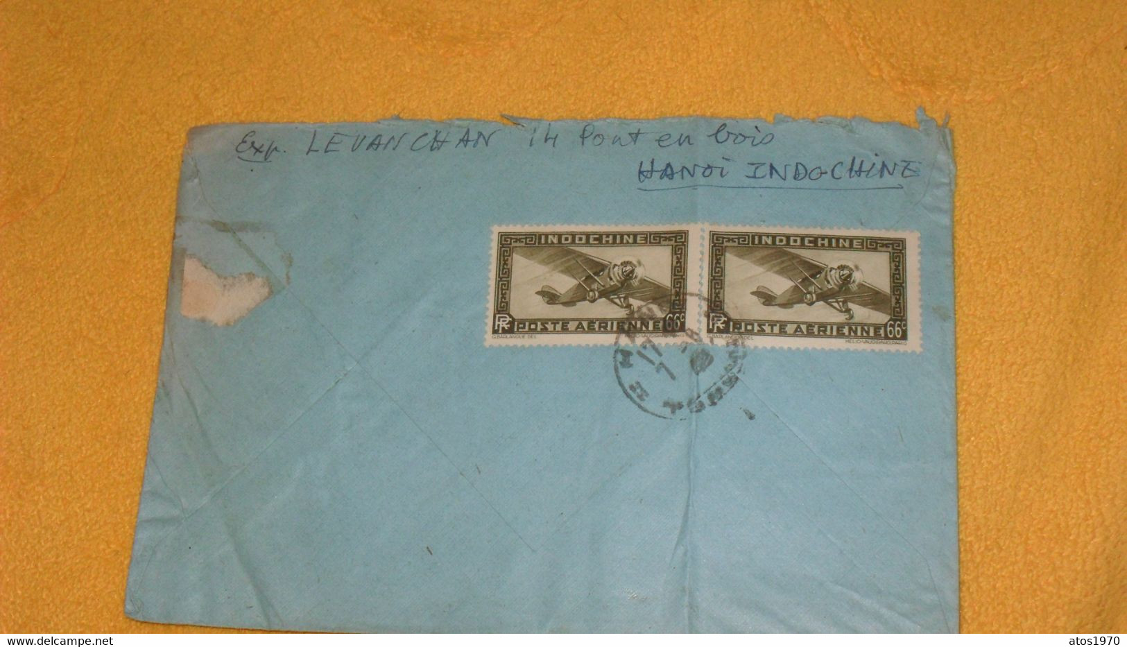 ENVELOPPE ANCIENNE DE 1948../ CACHETS HANOI TONKIN POUR PARIS + TIMBRES X6.. - Covers & Documents