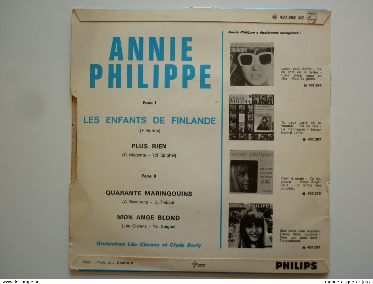 Annie Philippe 45Tours EP Vinyle Les Enfants De Finlande - 45 T - Maxi-Single