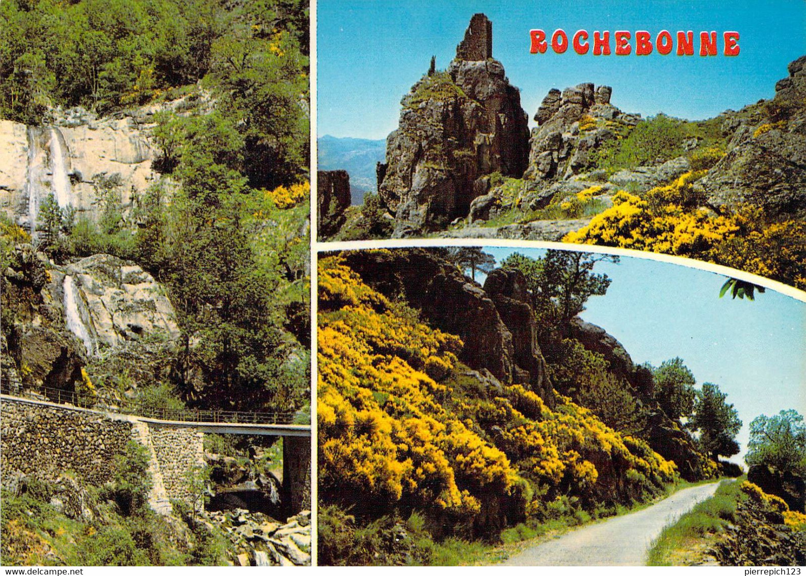 07 - Saint Martin De Valamas - Château De Rochebonne - Cascade - Multivues - Saint Martin De Valamas