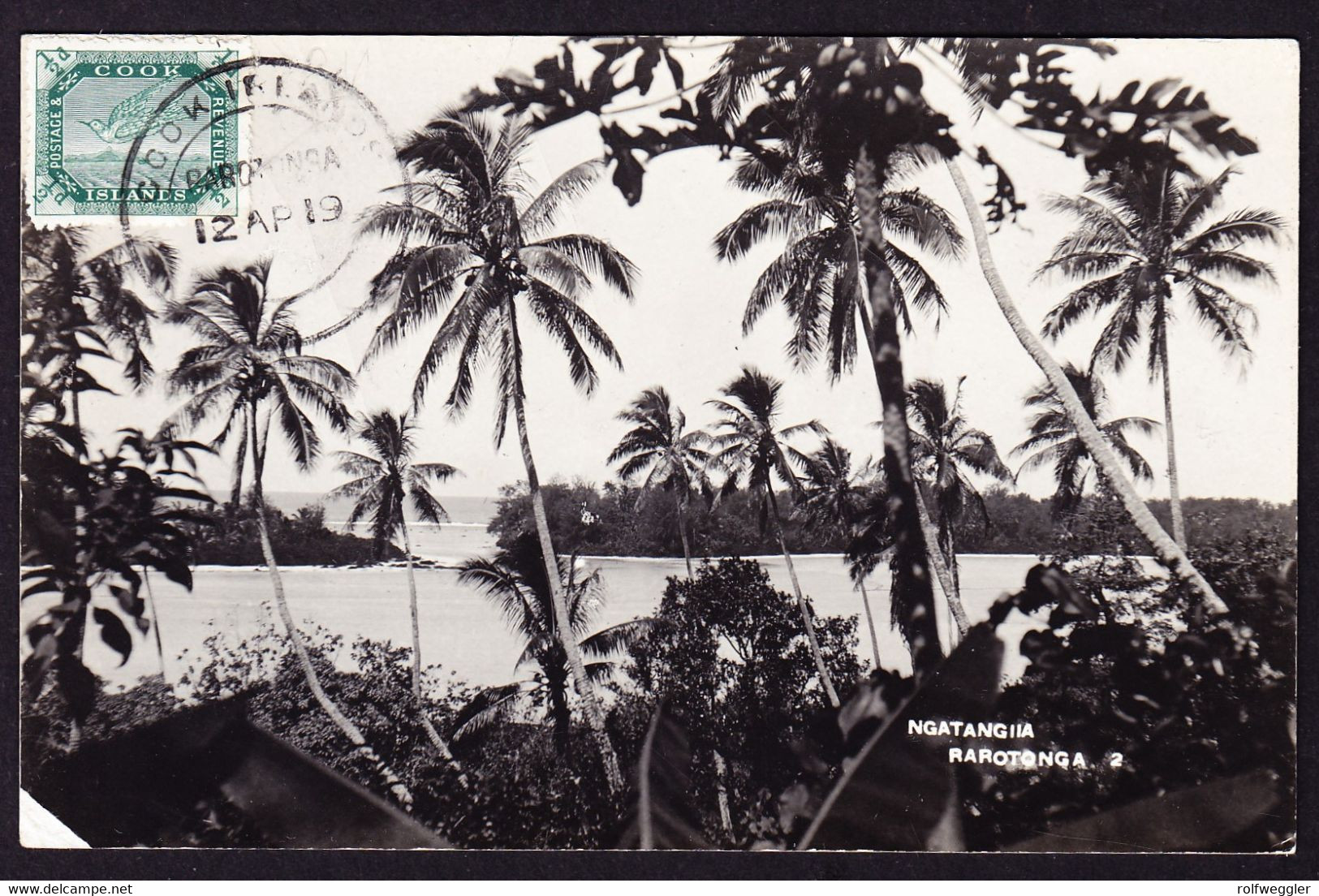 1919 Gestempelte Foto AK, Ungelaufen. Ngatangiia, Rarotonga. Linke Untere Ecke Mangelhaft. - Cook Islands