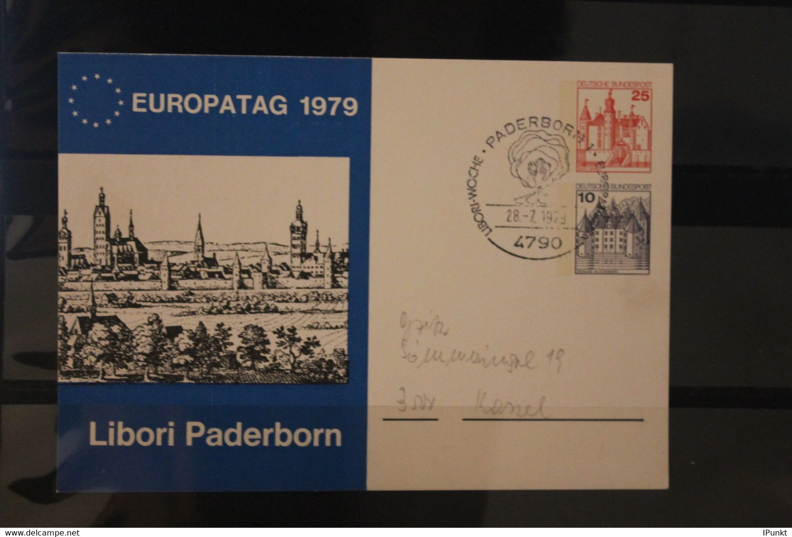 Deutschland, Ganzsache Europatag 1979, Paderborn, Wertstempel BuS 25 Und 10 Pf., Sonderstempel - Privatpostkarten - Gebraucht