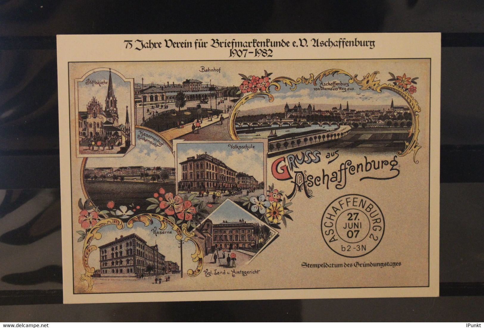 Deutschland, Ganzsache, Sonderstempel Aschaffenburg, Briefmarken-Ausstellung, Wertstempel BuS 60 Pf. - Postales Privados - Usados