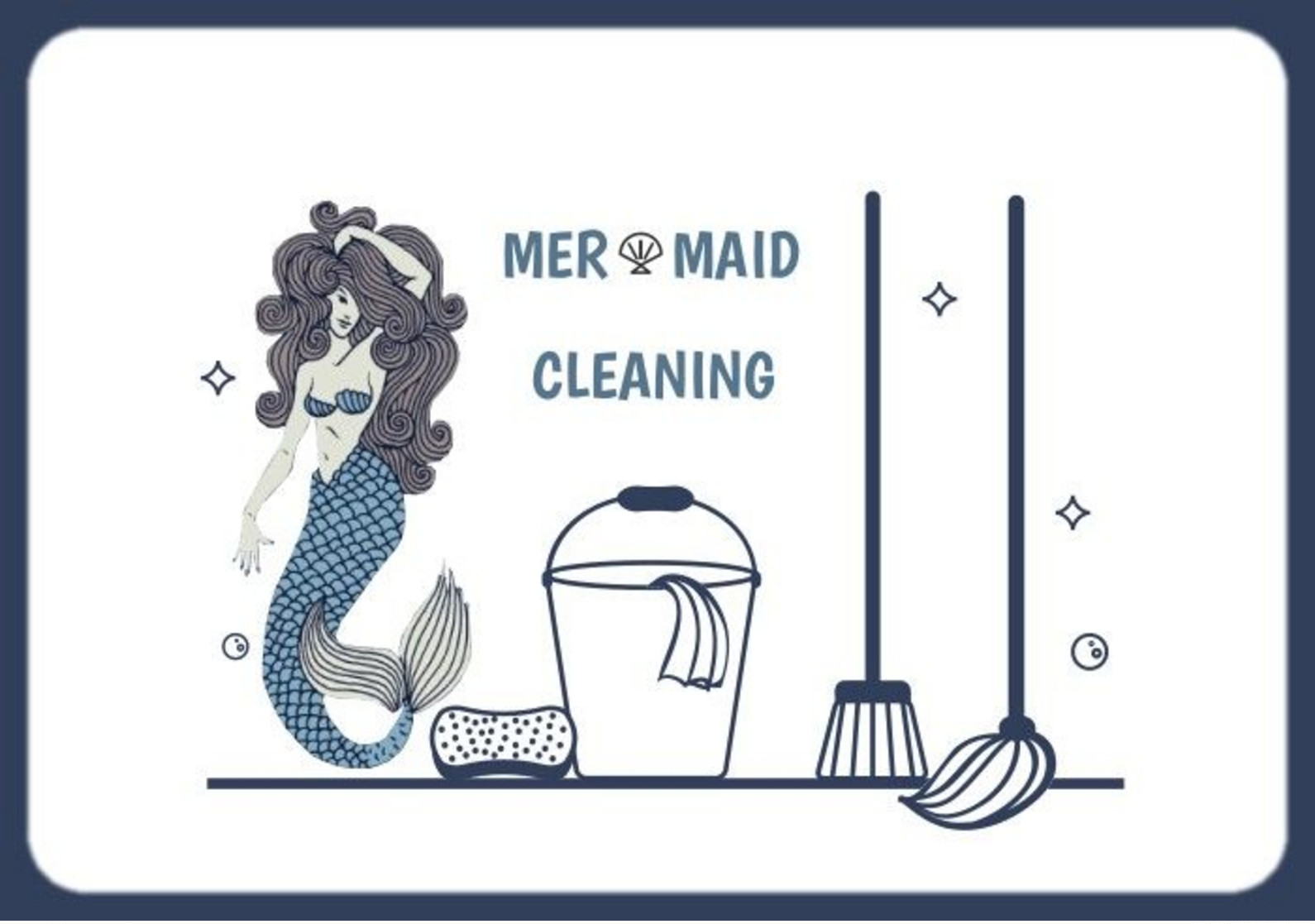 ▲A474-  AUTOCOLLANT ▲ MERMAID CLEANING - SIRENE - Autocollants