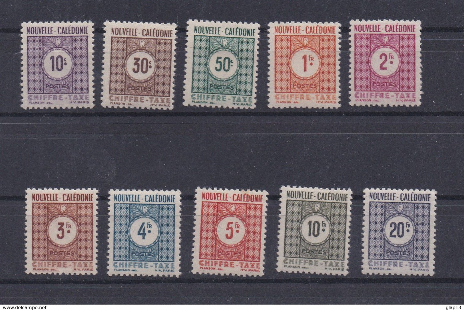 NOUVELLE CALEDONIE 1948 TAXE N°39/48 NEUFS AVEC CHARNIERE - Timbres-taxe