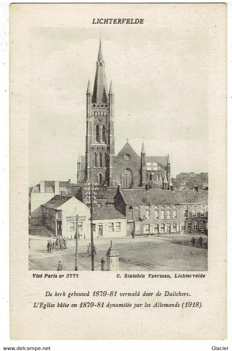 Lichtervelde - De Kerk Gebouwd 1879-81 - Vernield Door De Duitsers - Uitg. Visé Paris N° 3777 - C. Sintobin Yperman - Lichtervelde