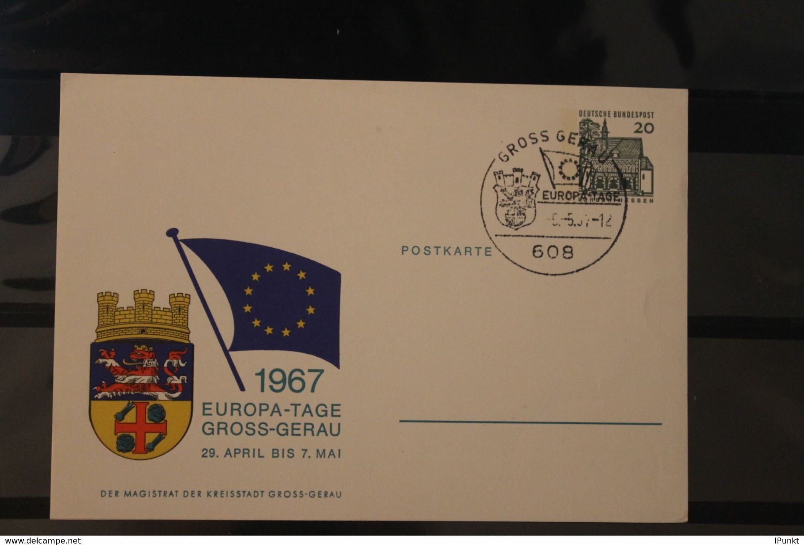 Deutschland, Ganzsache Europatage Gross-Gerau 1967, Sonderstempel - Privé Postkaarten - Ongebruikt