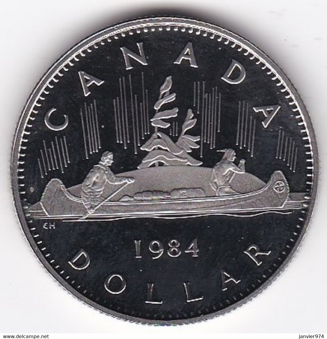 Canada 1 Dollar 1984 Voyageur, Elizabeth II , En Nickel, KM# 120.1, UNC, Neuve - Canada