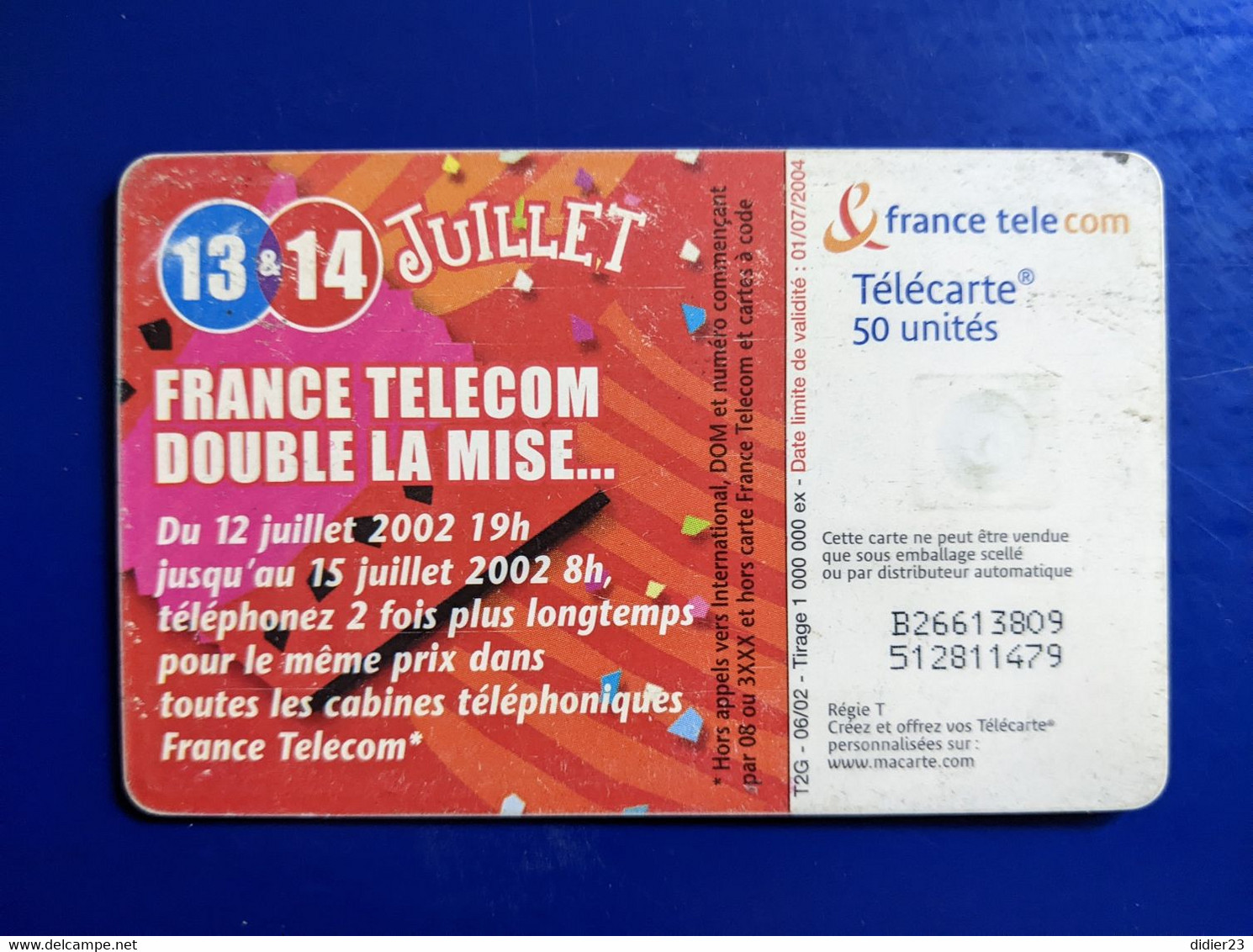 CARTE TELEPHONIQUE PUBLICITAIRE - Sin Clasificación