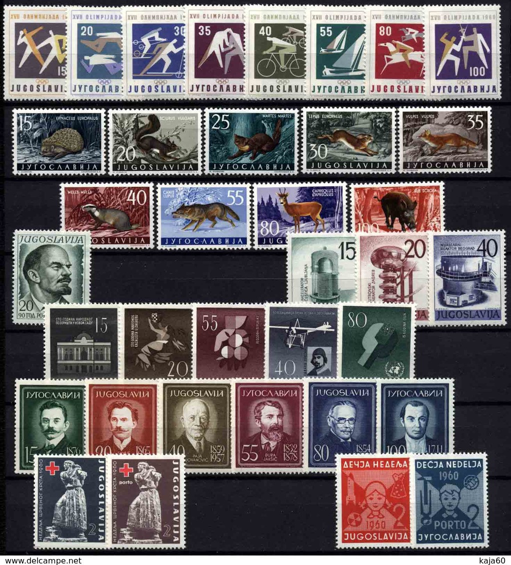 Yugoslavia 1960 Complete Year MNH - Komplette Jahrgänge